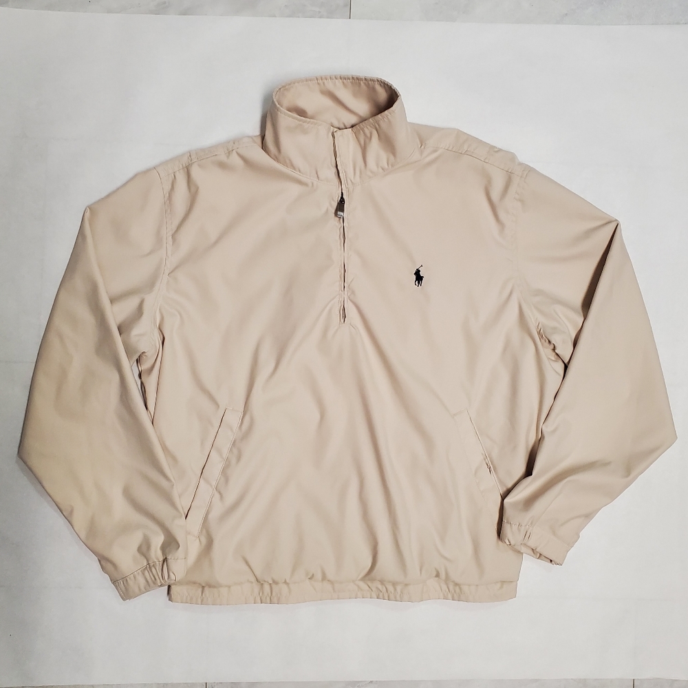 Ralph Lauren Polo quarter zip pullover polyester sz M